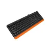 КЛАВИАТУРА A4TECH FK10, ПРОВОДНОЕ, ЧЕРНЫЙ/ОРАНЖЕВЫЙ