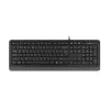 TASTATURA A4TECH FK10, CU FIR, NEGRU/GRI