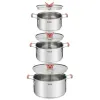 НАБОР КАСТРЮЛЬ TEFAL OPTI'SPACE, 5,2Л, НЕРЖАВЕЮЩАЯ СТАЛЬ
