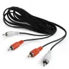 АУДИОКАБЕЛЬ CABLEXPERT CCA-2R2R-7.5M, 2X RCA (M) - 2X RCA (M), 7,5М, ЧЁРНЫЙ
