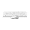SET TASTATURA + MOUSE A4TECH F1010, CU FIR, ALB/GRI