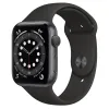 CEAS INTELIGENT APPLE WATCH SERIES 6 GPS M00H3, 44MM, CARCASA DIN ALUMINIU CU BANDA SPORT NEAGRA