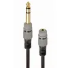 AUDIO ADAPTOR CABLEXPERT A-63M35F-0.2M, 3.5MM 3-PIN (F) - 6.35MM 3-PIN (M), 0,2M, NEGRU