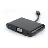 ADAPTOR VIDEO CABLEXPERT A-CM-VGA3IN1-01, TYPE-C - , 0,15M, NEGRU