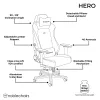 ИГРОВОЕ КРЕСЛО NOBLECHAIRS HERO, НАТУРАЛЬНАЯ КОЖА, ЧЁРНЫЙ