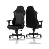 ИГРОВОЕ КРЕСЛО NOBLECHAIRS HERO, НАТУРАЛЬНАЯ КОЖА, ЧЁРНЫЙ
