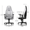 ИГРОВОЕ КРЕСЛО NOBLECHAIRS ICON, ИСКУССТВЕННАЯ КОЖА, БЕЛЫЙ/ЧЁРНЫЙ