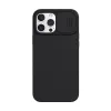 HUSA NILLKIN IPHONE 13, CAMSHIELD SILKY MAGNETIC SILICONE, ELEGANT BLACK