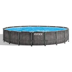 Каркасный бассейн Intex GreyWood Premium, 2431л, Тёмно-серый, 26744