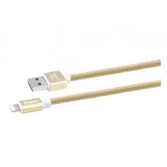 Кабель для зарядки и синхронизации Xpower Lightning cable Nylon, USB Type-A/Lightning, 1м, Золотистый