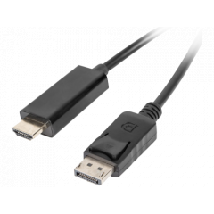 Cable DP M to HDMI M  1.8m  LANBERG CA-DPHD-10CC-0018-BK