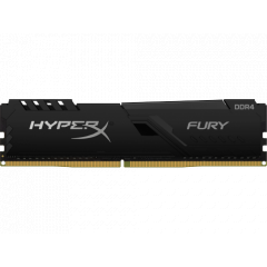 32GB DDR4-2666  Kingston HyperX FURY DDR4, PC24000, CL16, 1.2V, Auto-overclocking, Asymmetric BLACK heat spreader, Intel XMP Ready  HX426C16FB3/32