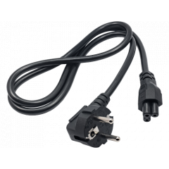Power cord - 1m - AKYGA  AK-NB-08A, Schuko input / IEC320 C5 output