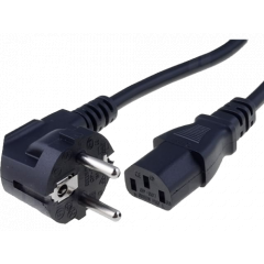 Power cord - 1.8m - GEMBIRD PC-186-VDE, Schuko input / C13 output, VDE approved, Black