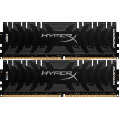 32GB (Kit of 2*16GB) DDR4-2666  Kingston HyperX Predator DDR4 (Dual Channel Kit), PC21300, CL13, 1.35V, Asymmetric BLACK low-profile heat spreader, In