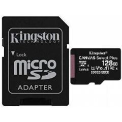 Kingston 128GB MicroSD Card + SD Adapter