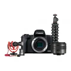 Aparat Foto Mirrorless Canon EOS M50 Mark II Vlogger Kit, Negru