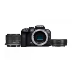 Беззеркальный фотоаппарат Canon EOS R10 + RF-S 18-45 IS STM & Adapter, Чёрный