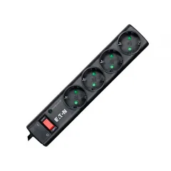 Сетевой фильтр Eaton PS4D, 4 Розеток, 1м, Чёрный