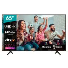 65" LED SMART TV Hisense 65A6BG, 3840x2160 4K UHD, VIDAA U OS, Negru