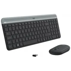 Клавиатура и мышь Logitech MK470, Беспроводное, Графитовый
