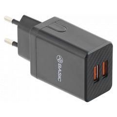 Universal Home Charger Tellur Basic HC204, 2xUSB (2.4A + 2.4A), 12W, Input: 100/240V, Black  TLL151211