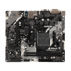 MB ASRock A320M-HDV R4.0, Socket AM4, AMD A320, CPU up 105W, Dual 2xDDR4-3200, APU AMD graphics, VGA, DVI, HDMI, 1xPCIe 3.0 X16, 1xPCIe 2.0 X1, 4xSATA