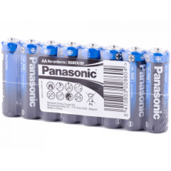 8604 Baterie Panasonic Carbon Zinc, AA Shrink pack x 8,   R6BER/8P
