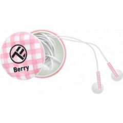 Casti in-ear, Berry, with mic, wired, Jack 3.5 mm,16 ohm, 20Hz, 1.2 m, silicone, Tellur Pink  TLL162202