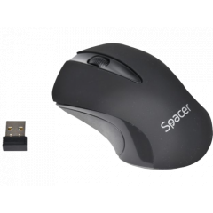 Mouse Spacer Wireless  Black 2.4GHz, 3D, 1000 DPI,  SPMO-W12