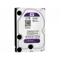 3.5" HDD 1.0TB Western Digital  Purple, 5400rpm,64MB, SATAIII (for video)  WD10PURZ