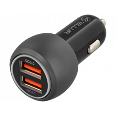 USB Car Charger - Tellur FCC8, 2xUSB (QC 3.0 + 6A), 36W, Black TLL151261