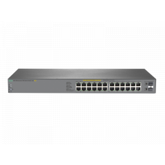 HPE 1820 24G Switch, 24-port RJ-45 10/100/1000 ports including 12 port PoE+ (185W),