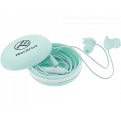 Casti in-ear, Macaron, with mic, wired, Jack 3.5 mm,16 ohm, 20Hz, 1.2 m, silicone, Tellur Blue  TLL162132