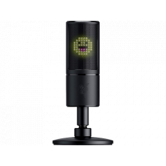 Microphone RAZER Seiren Emote / Hypercardioid Condenser Microphone with 8-Bit emoticon LED Display made for streaming, Hypercardioid polar patterns, Ø