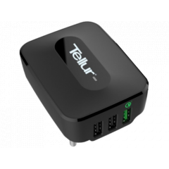Universal Home Charger Tellur, 3xUSB QC (3.0 + 2.4A + 2.4A), Input: 100/240V, Black  TLL151081