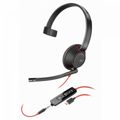 Casca Plantronics Call Center BLACKWIRE 5210, C5210 USB-C, WW (207587-01)