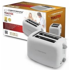 Toster Esperanza CIABATTA EKT002, 600W, 6 degrees of toasting intensity, Automatic Pop up function, Auto-centering setting, Easy to clean, The outer c