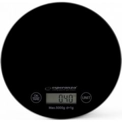 Kitchen Scale Esperanza MANGO EKS003K Black  Touch buttons, Maximum capacity: 5000g, Division: 1g, Four units of measure: g /lb/oz/kg, Tare Function,