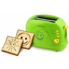 Toster Esperanza SMILEY EKT003 Green, 750W, 3 in 1, Toasting, Reheating, Defrost frozen bread, Designed to prepare thick and thin toast, Electronic Ti