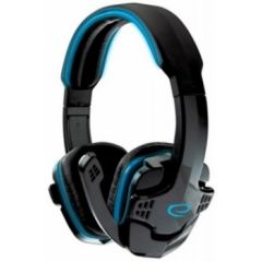 Headset Gaming Esperanza RAVEN EGH310B, Black/Blue, 2x mini jack 3.5mm, Drivers 40mm, Volume control, Cable length 2m, Weight 220g