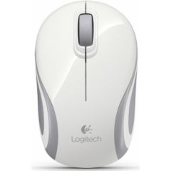 Logitech Wireless Mini Mouse M187 White, Optical Mouse, Nano receiver, White/Gray, Retail