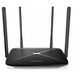 MERCUSYS AC12G  AC1200 Dual Band Wireless Router,  867Mbps at 5GHz + 300Mbps at 2.4GHz, 1 10/100/1000M WAN + 3 10/100/1000M LAN, 4 fixed antennas