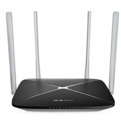 MERCUSYS AC12  AC1200 Dual Band Wireless Router,  867Mbps at 5GHz + 300Mbps at 2.4GHz, 1 10/100M WAN + 4 10/100M LAN, 4 fixed antennas