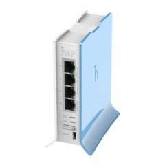 MikroTik RouterBOARD hAP lite Tower Case,  Wireless Router, 2.4GHz Dual chain, AP/Bridge/Station/WDS, 802.11b/g/n, 1 WAN + 3 LAN, internal antenna, Wi
