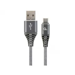 Кабель для зарядки и синхронизации Cablexpert CC-USB2B-AMCM-1M-WB2, USB Type-A/USB Type-C, 1м, Белый
