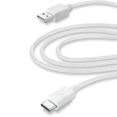 Кабель для зарядки и синхронизации Cellularline Power Cable, USB Type-A/USB Type-C, 3м, Белый