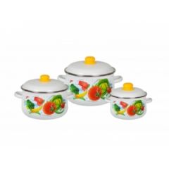 Набор кастрюль (конус 2L/4L/5,5L) Овощной фреш 1с408-16