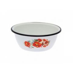 Миска 1,5L Маки мечта белая 1с7с-11