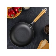 Сковорода чугунная, с бамбуковой ручкой, 27 см., SMZJ-27